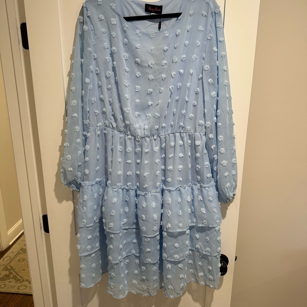Light Blue Textured Dress